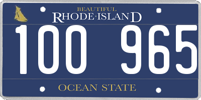 RI license plate 100965
