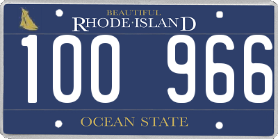RI license plate 100966