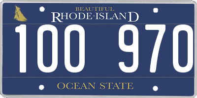 RI license plate 100970