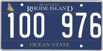 RI license plate 100976