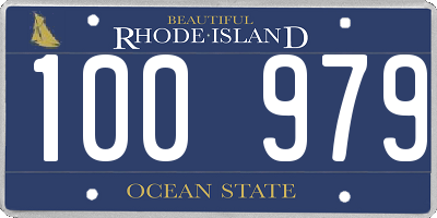 RI license plate 100979