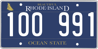 RI license plate 100991