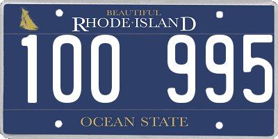 RI license plate 100995