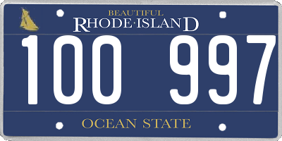 RI license plate 100997