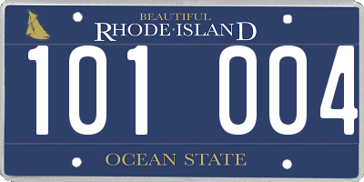 RI license plate 101004