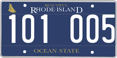 RI license plate 101005