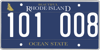 RI license plate 101008