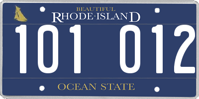 RI license plate 101012