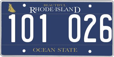 RI license plate 101026