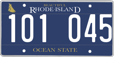RI license plate 101045