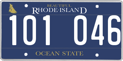 RI license plate 101046