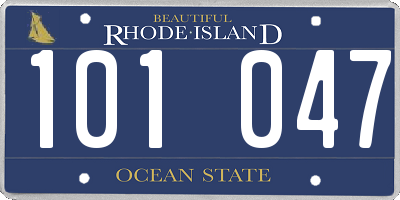 RI license plate 101047