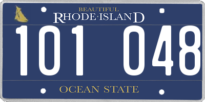 RI license plate 101048