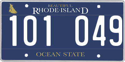 RI license plate 101049