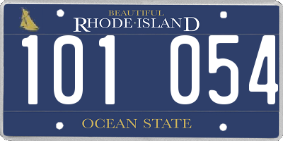 RI license plate 101054