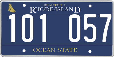 RI license plate 101057