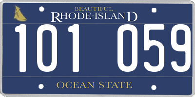 RI license plate 101059