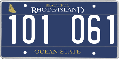 RI license plate 101061