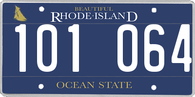 RI license plate 101064
