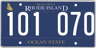 RI license plate 101070