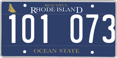 RI license plate 101073