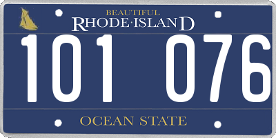RI license plate 101076