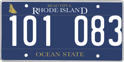 RI license plate 101083