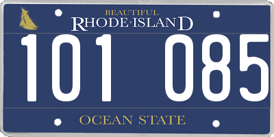 RI license plate 101085