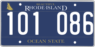 RI license plate 101086