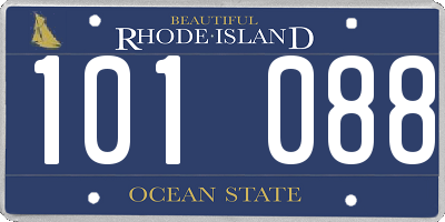 RI license plate 101088