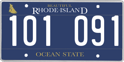 RI license plate 101091