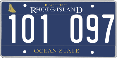 RI license plate 101097
