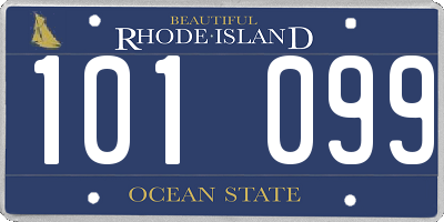 RI license plate 101099