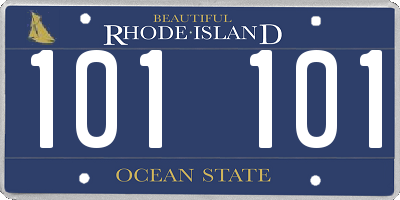 RI license plate 101101