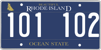 RI license plate 101102
