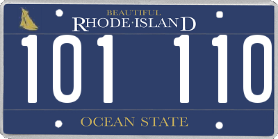 RI license plate 101110