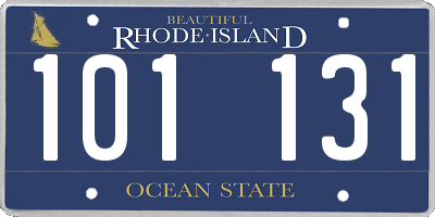 RI license plate 101131