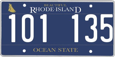 RI license plate 101135