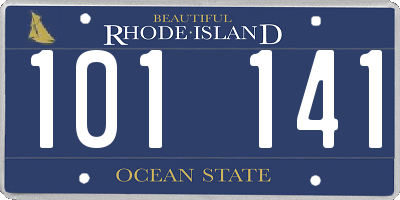 RI license plate 101141