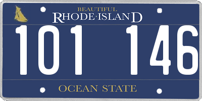 RI license plate 101146