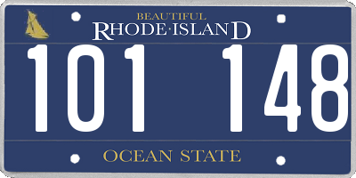 RI license plate 101148