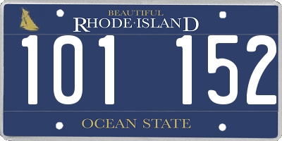 RI license plate 101152