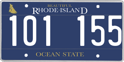 RI license plate 101155