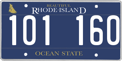 RI license plate 101160