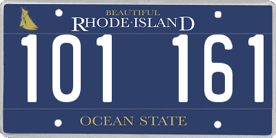 RI license plate 101161