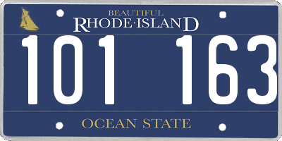 RI license plate 101163