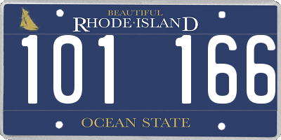 RI license plate 101166