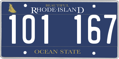 RI license plate 101167