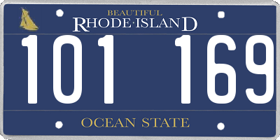 RI license plate 101169