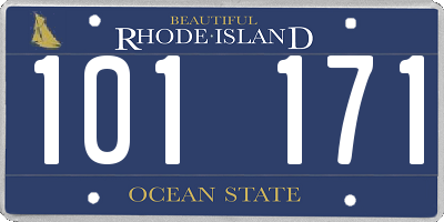 RI license plate 101171